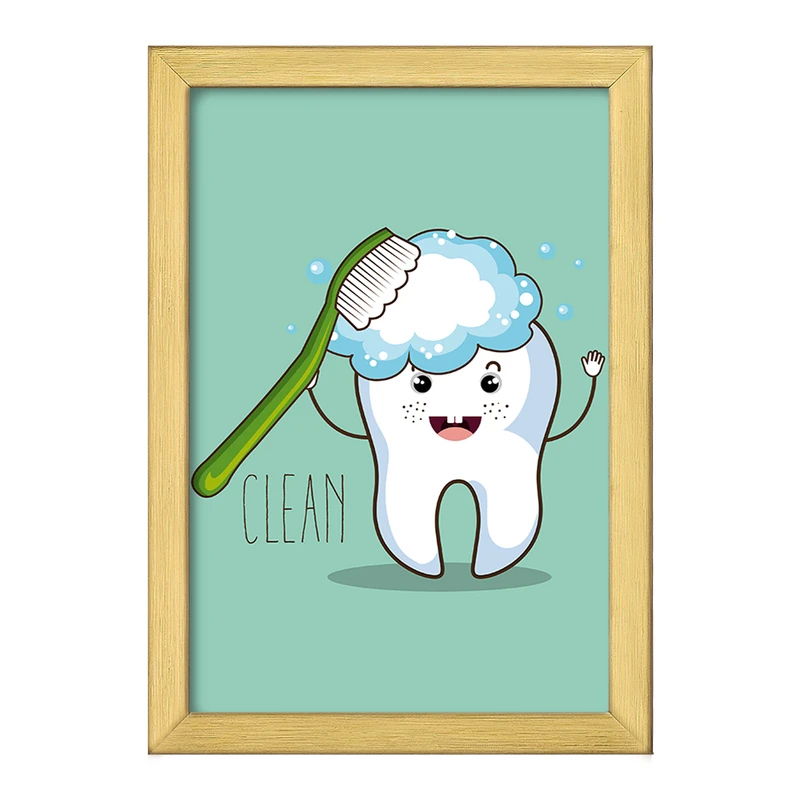 تابلو خندالو طرح دندان و دندان پزشکی کودکانه کد 36755