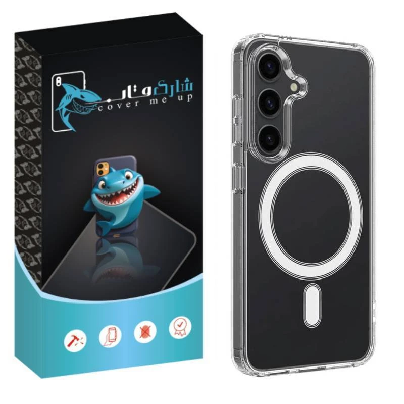 کاور شارک قاب مدل مگ سیف طرح ژله ای مناسب برای گوشی موبایل سامسونگ Galaxy S21 FE