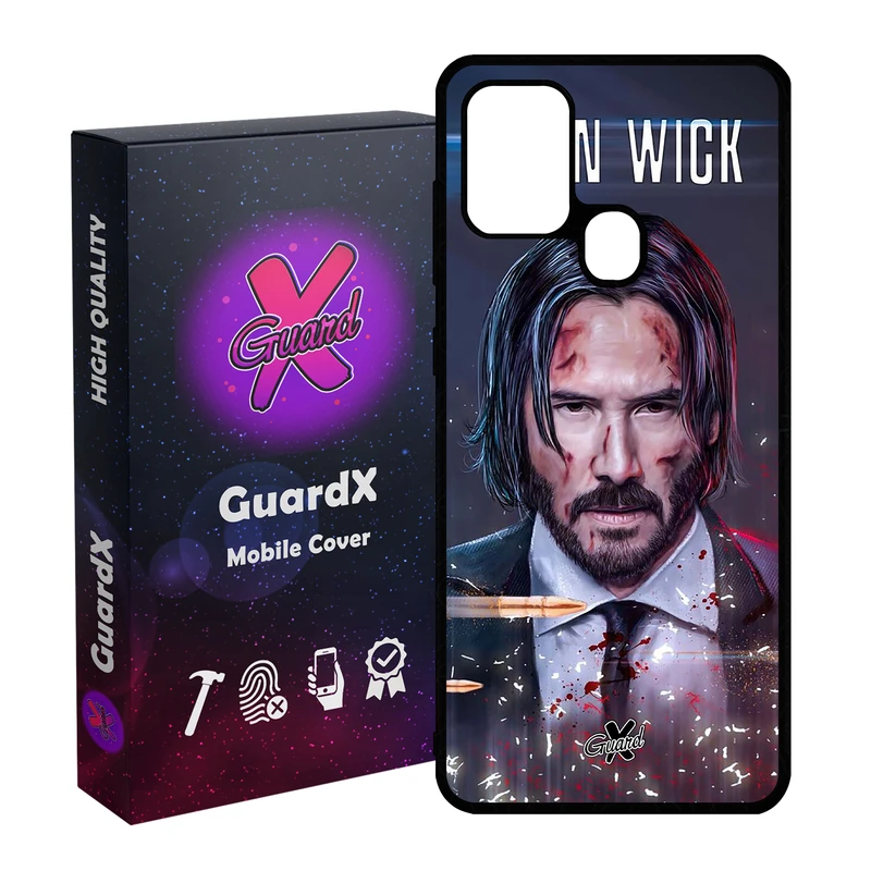 کاور گارد ایکس طرح John Wick مدل Glass10145 مناسب برای گوشی موبایل سامسونگ Galaxy A21s