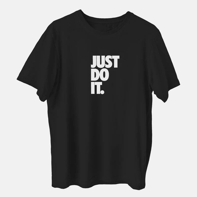 تی شرت آستین کوتاه مردانه مدل ساده just do it فقط انجام بده mo218