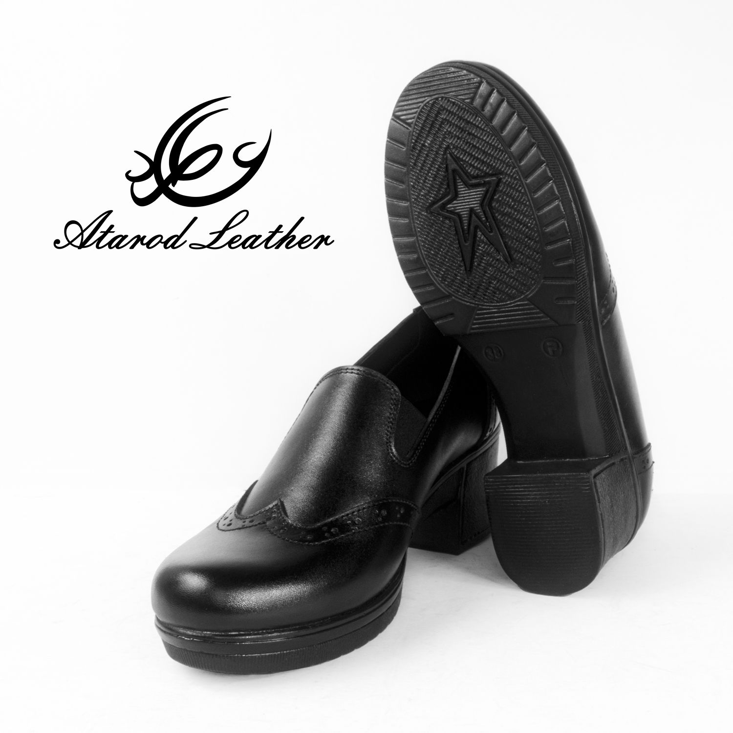 کفش زنانه چرم عطارد مدل چرم طبیعی کد SH380 -  - 4
