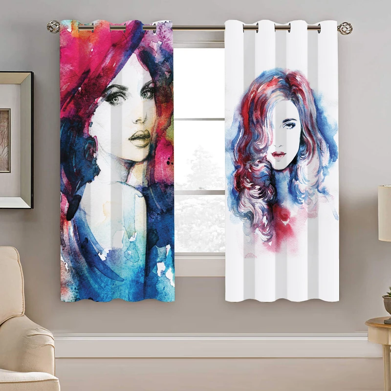 پرده نیروانا طرح چهره مدل هازان کد 4003 سایز 140×200 سانتی متر