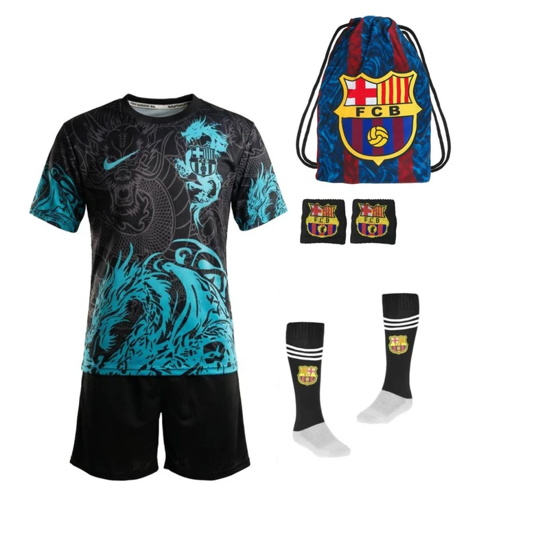 ست 6 تکه لباس ورزشی پسرانه مدل دراگون بارسلونا یامال کد 2026f
