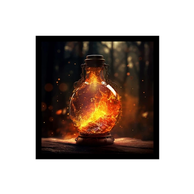 تابلو نوری بکلیت طرح نور و بطری شیشه ای مدل B-MID-16022