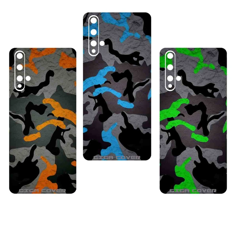 محافظ پشت گوشی گیگا کاور کد 3set army مناسب برای گوشی موبایل هوآوی NOVA 5T مجموعه 3 عددی