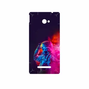 MAHOOT Smoke Rainbow Digital Art 1 Cover Sticker for HTC 8X