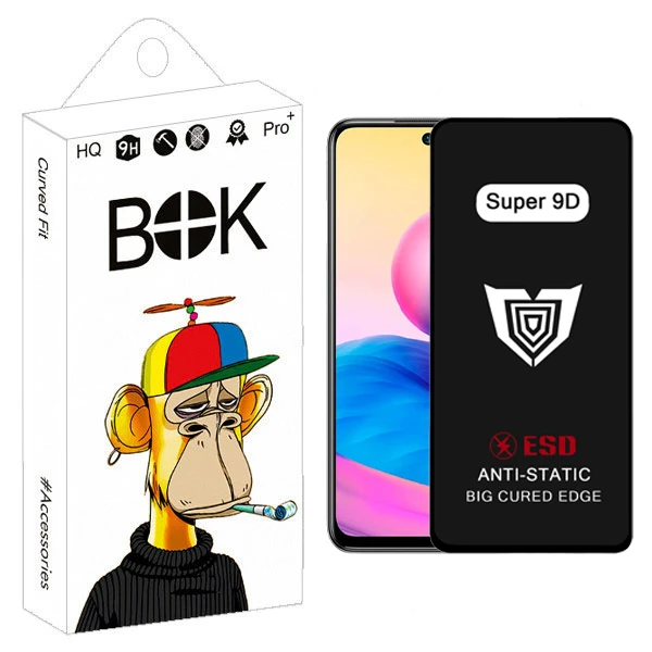 محافظ صفحه نمایش بوک مدل Super 9D Pro مناسب برای گوشی موبایل شیائومی redmi Note 10 5G / Note 10T / Poco M3 Pro 4G / 5G