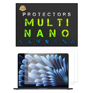 Multi Nano X-S2N Model Transparent Screen Protector For Apple MacBook Air 13 M2 Chip 13.6 Inch 2022 Laptop Pack Of 2