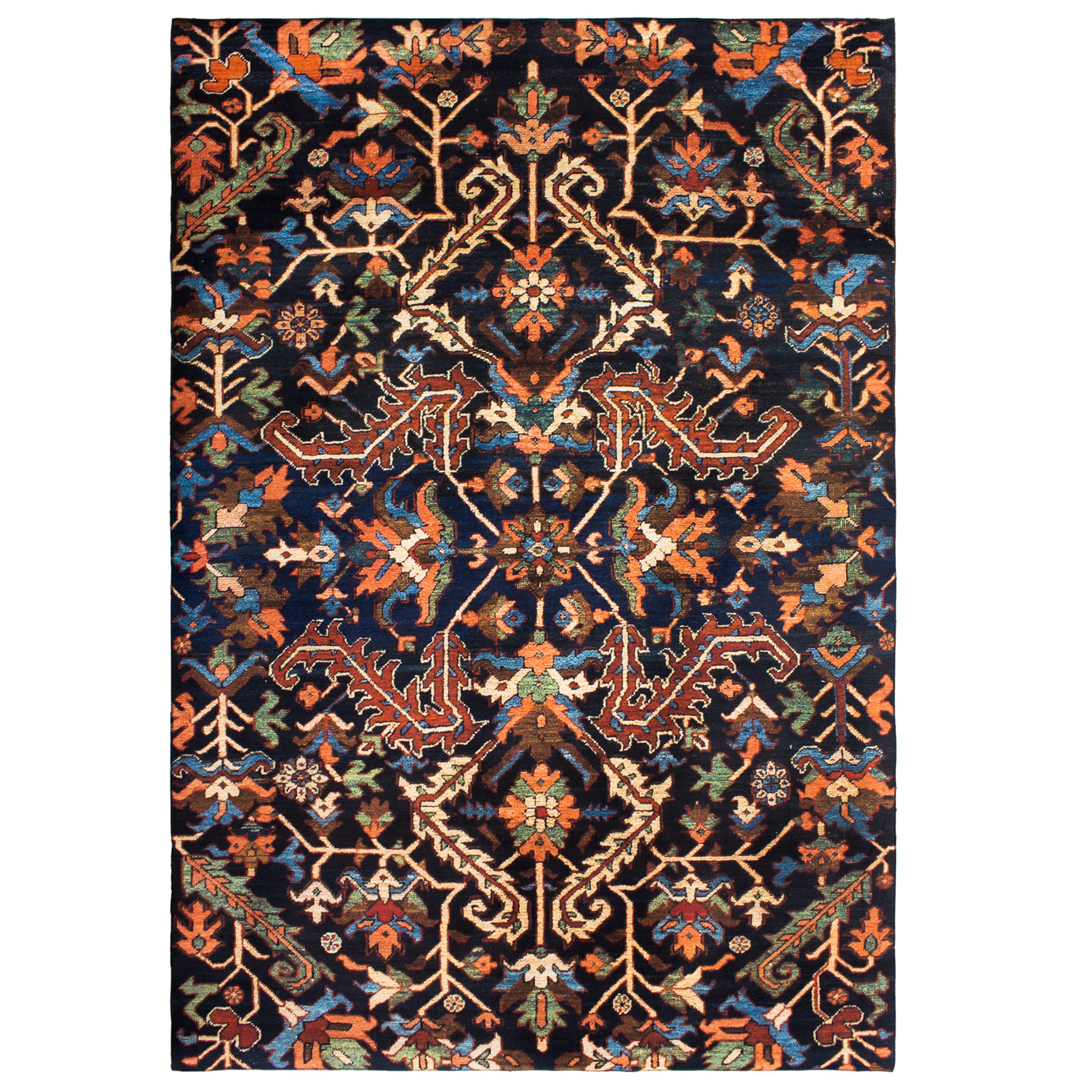 فرش ماشینی جانگل مدل Ottoman کد 3D-10