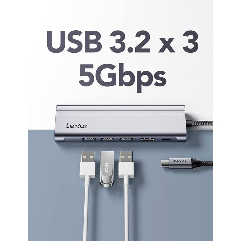 هاب 7 پورت USB-C لکسار مدل H31