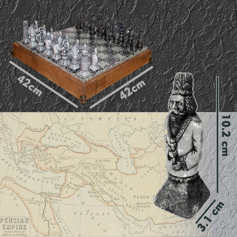 عکس شماره 6 : شطرنج مدل سنگی لوکس