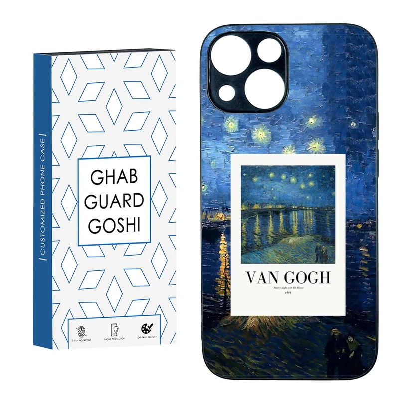 کاور قاب گارد گوشی طرح ونگوگ کد TPU-058 مناسب برای گوشی موبایل اپل IPHONE 13 MINI