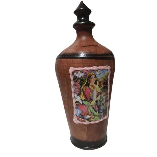 قلک سفالی طرح پرتره زن پرنده میوه مدل m313