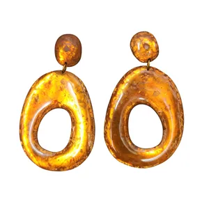 گوشواره دست‌ساز زنانه مدل رزینی کد ۱