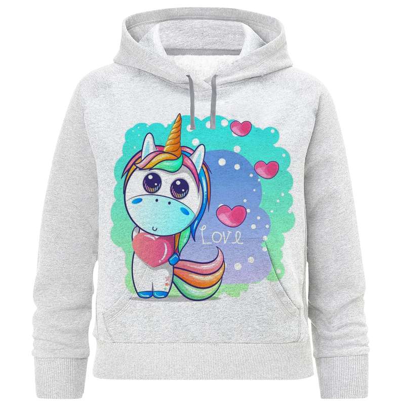 هودی دخترانه مدل تکشاخ F907