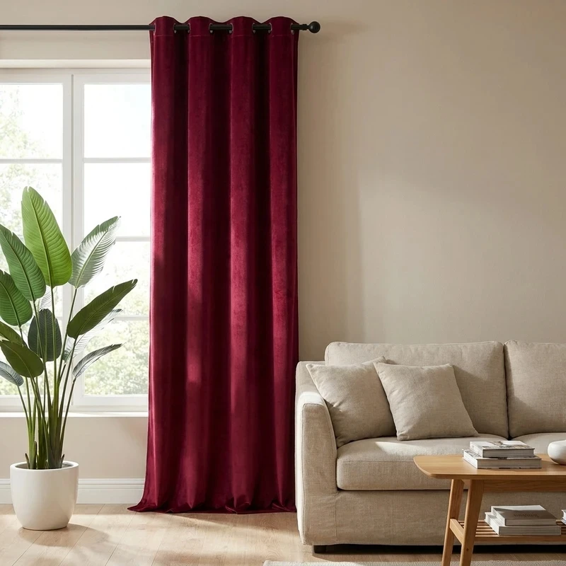 پرده پانچ مدل مخمل کالیفرنیا  سایز 280 × 140 سانتی‌متر