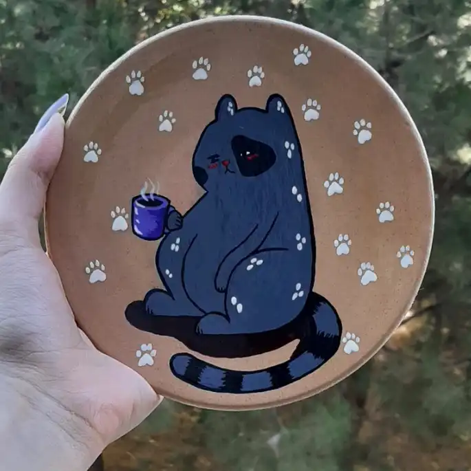 دیوارکوب تزئینی مدل گربه تنبل