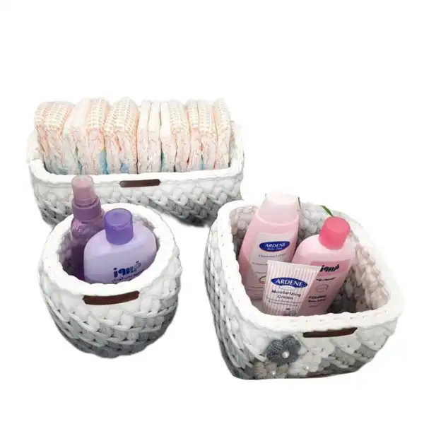 سبد قلاب بافی تریکو کد 3 مجموعه 3 عددی