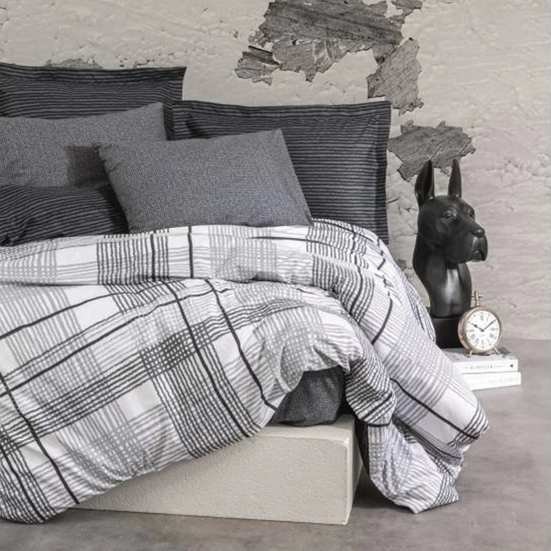 سرویس روتختی کاتن باکس مدل Modern Will Antrasit دو نفره 4 تکه