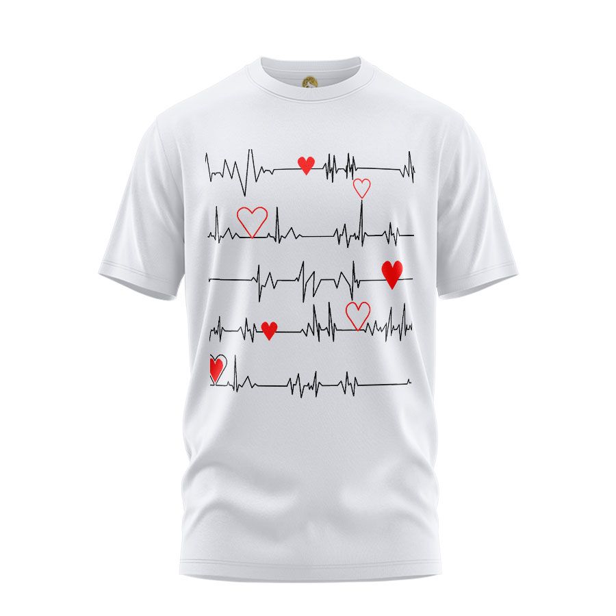 تی شرت آستین کوتاه زنانه هومرو مدل TW242 طرح پزشکی ضربان قلب -  - 1