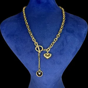 گردنبند زنانه مدل قلب و سنگ کد 1193