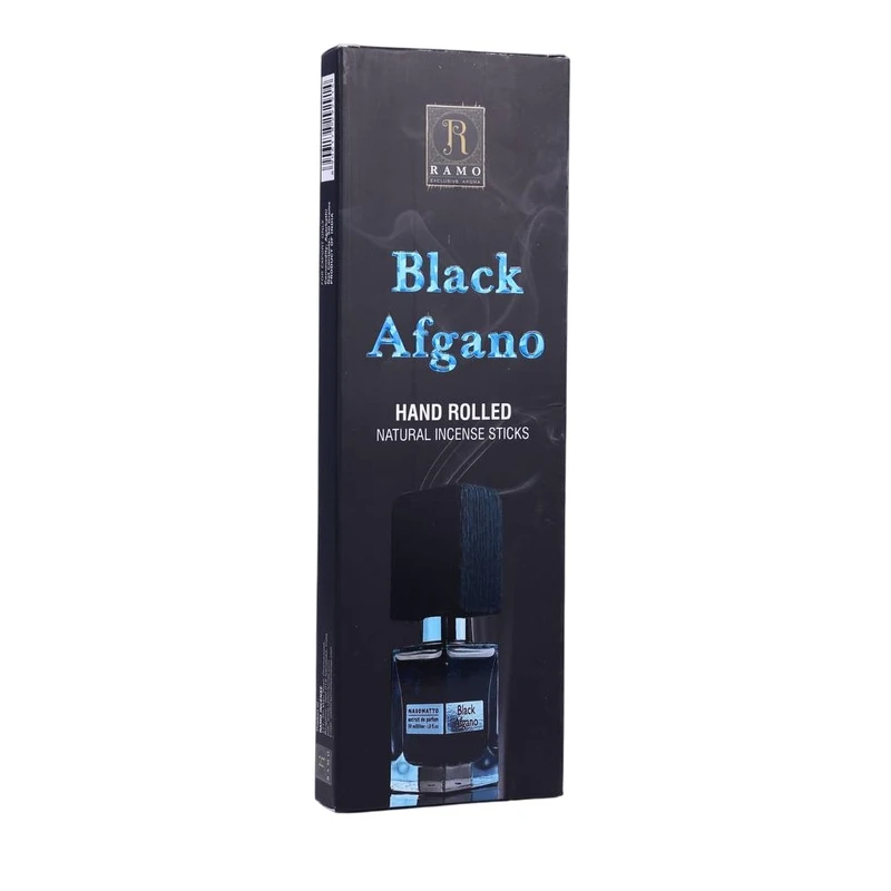  عود دست ساز رامو مدل ۰۲ رایحه Black afgano بسته ۲۰ عددی