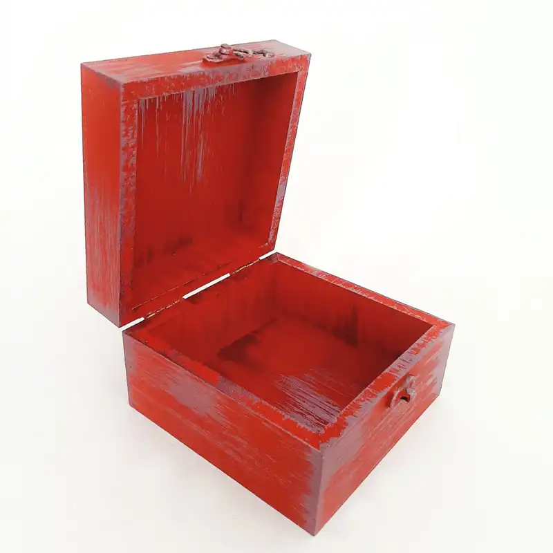 جعبه هدیه چوبی مدل هنری طرح کاشی کد SB50