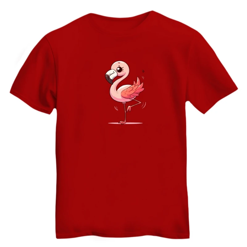 تی شرت آستین کوتاه زنانه مدل فلامینگو کد 01