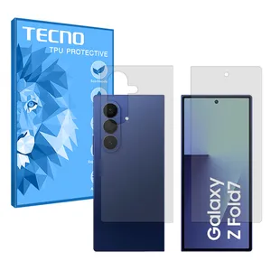 Tecno Resistant model transparent screen protector suitable for Samsung Galaxy Z Fold7 mobile phone Along with the phone back protector
