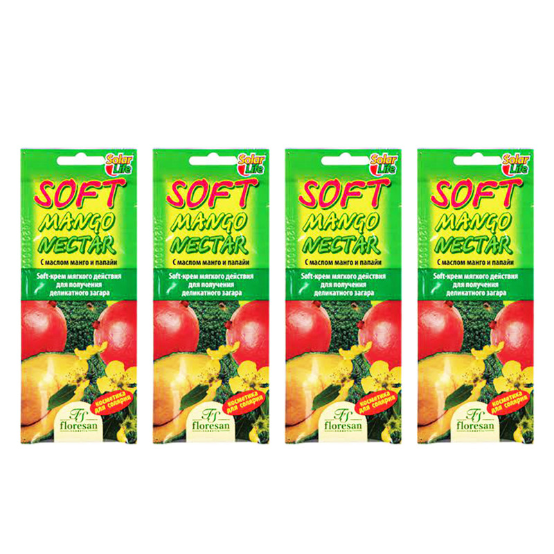 لوسیون برنزه کننده فلورسان مدل SOFT MANGO NECTAR حجم 15 میلی لیتر بسته 60 عددی