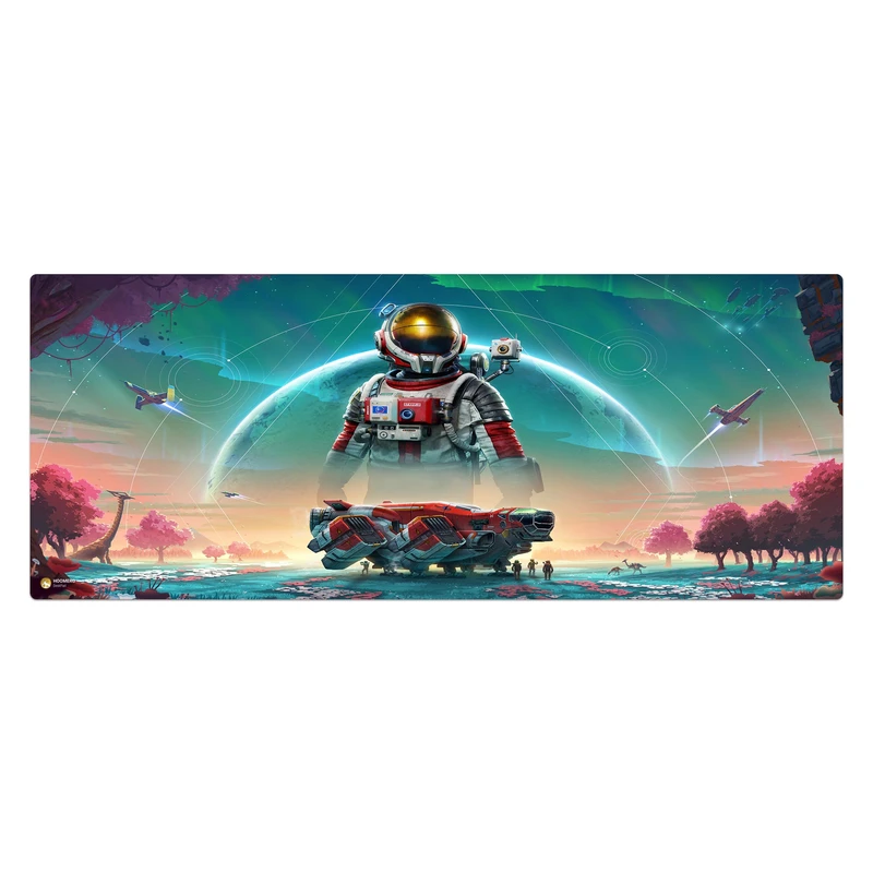 ماوس پد هومرو مدل HX537 طرح بازی No Mans Sky سایز 40x100 سانتی‌متر