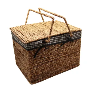 سبد پیک نیک مدل کنفی دسته دار کد YP-40CM