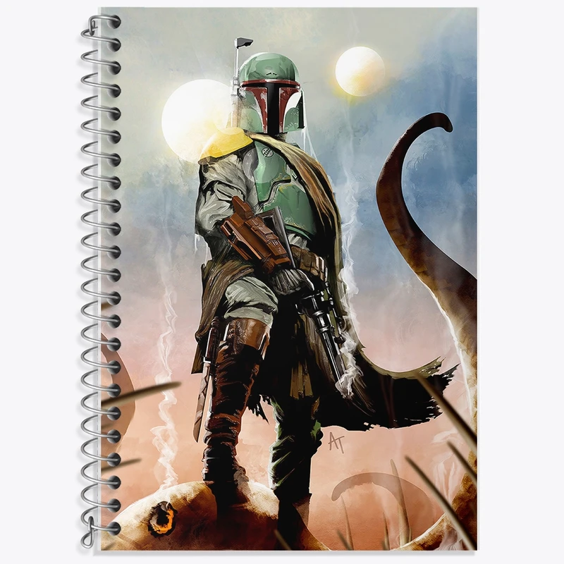 دفتر زبان 50 برگ خندالو مدل سه خط طرح جنگ ستارگان (Star Wars) کد F1135