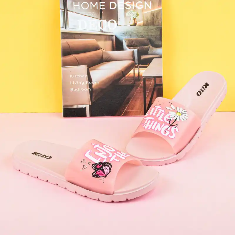 دمپایی زنانه کیتو مدل از چیزای کوچیک لذت ببر کد 4003