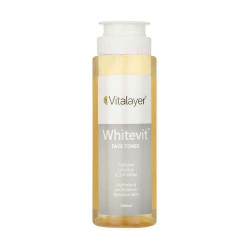 تونر پاک کننده صورت ویتالیر مدل whitevit حجم 200 میلی لیتر