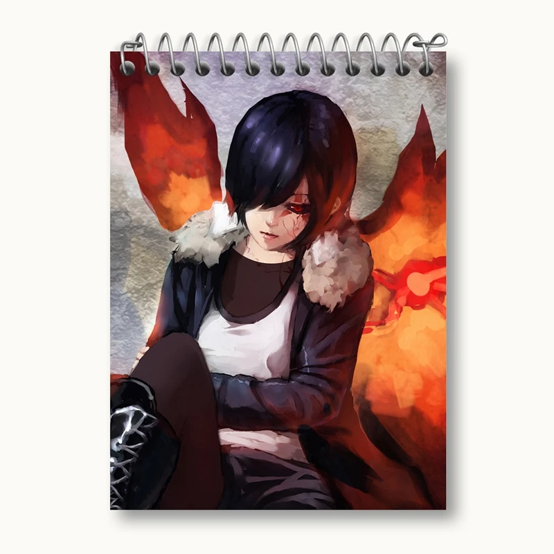 دفتر یادداشت 50 برگ خندالو مدل توکا کریشیما انیمه یورنیم Your Name کد 16264