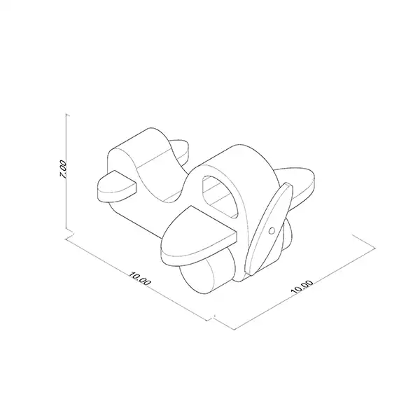 اسباب بازی چوبی مدل هواپیما کد R43022