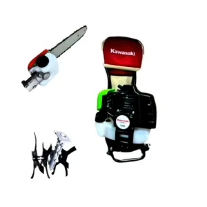 علف زن پشتی کاوازاکی مدل ST-BG520 به همراه الحاقی اره و الحاقی روتیواتور