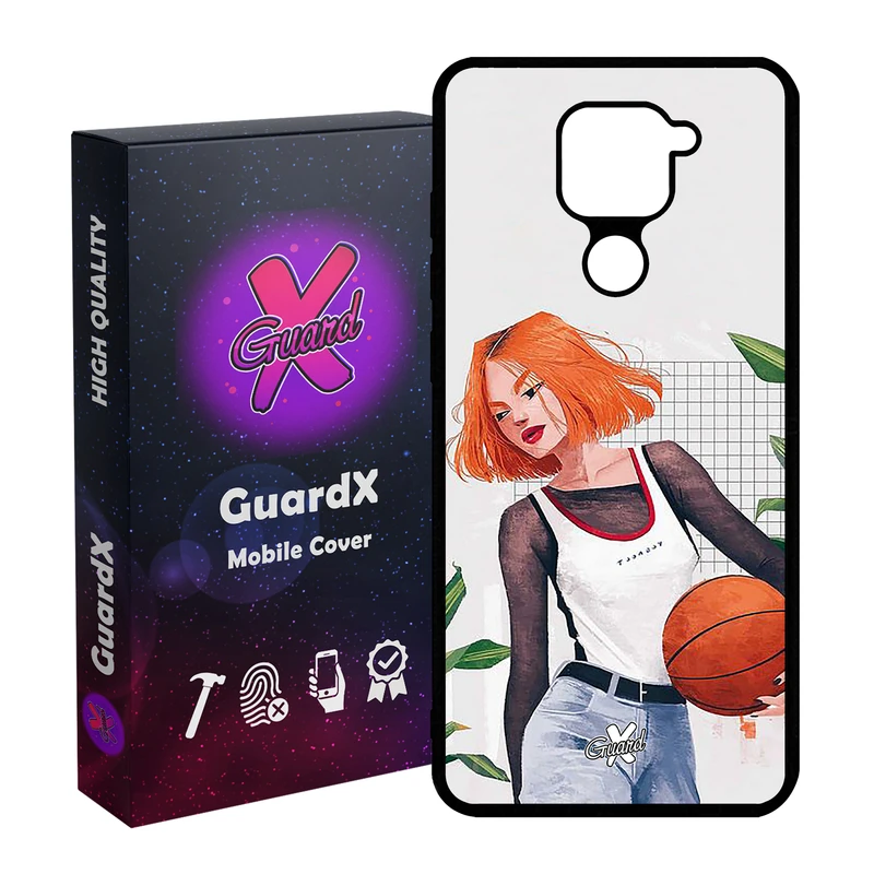 کاور گارد ایکس طرح Girl مدل Glass10338 مناسب برای گوشی موبایل شیائومی Redmi Note 9