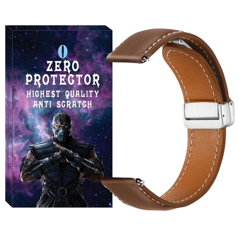 بند زیرو مدل MAG Leather ZR TW مناسب برای ساعت هوشمند ناتینگ CMF Watch Pro / CMF Watch pro 2