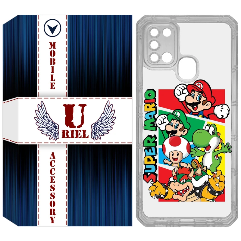 کاور یوریل مدل Clear کد 76 طرح ماریو مناسب برای گوشی موبایل سامسونگ Galaxy A21S