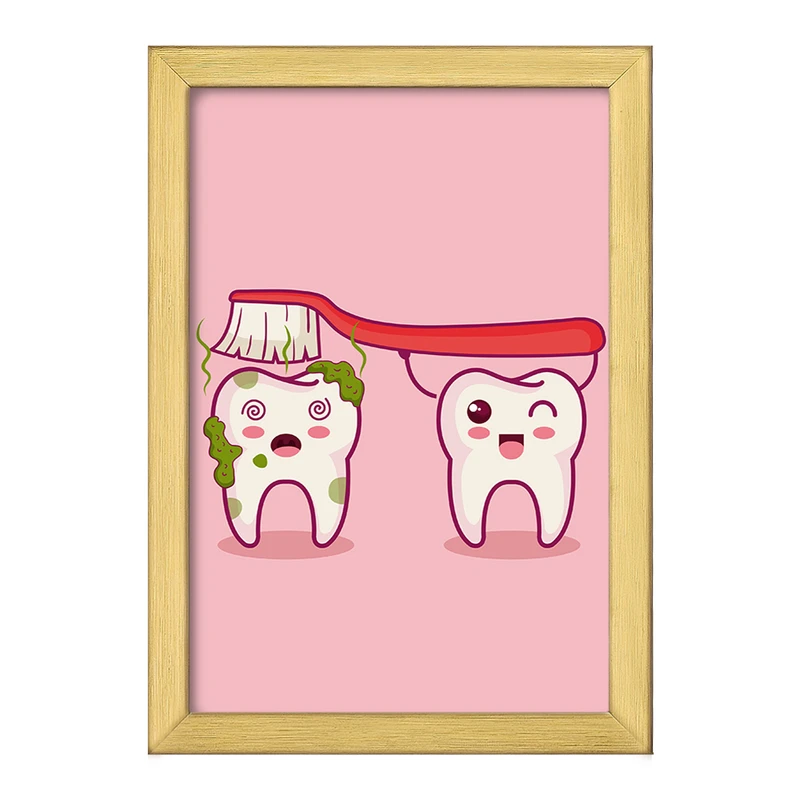 تابلو خندالو طرح دندان و دندان پزشکی کودکانه کد 36760