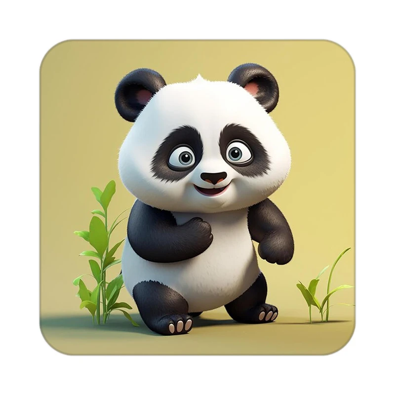 زیر لیوانی کاکتی طرح حیوانات کارتونی مدل mp27212