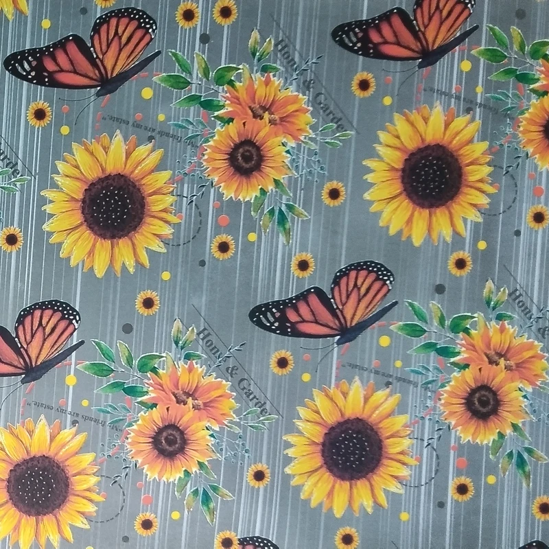 کاغذ کادو مدل گلاسه طرح گل آفتابگردان مجموعه 5 عددی