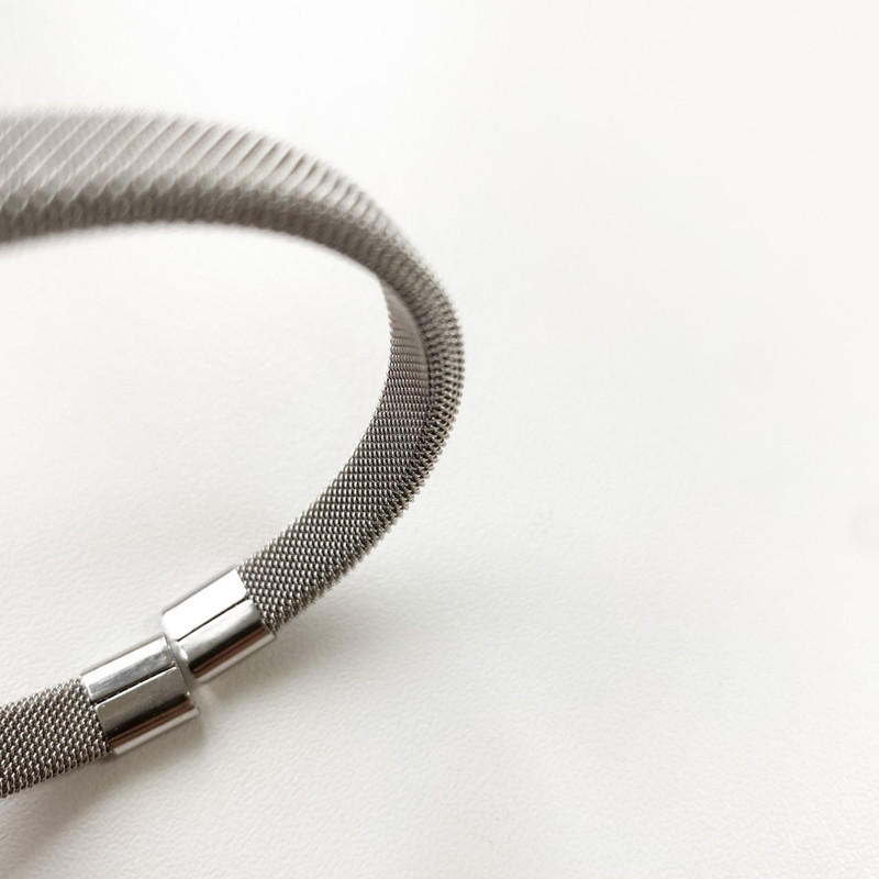 دستبند مردانه مدل حصیری ریز بافت