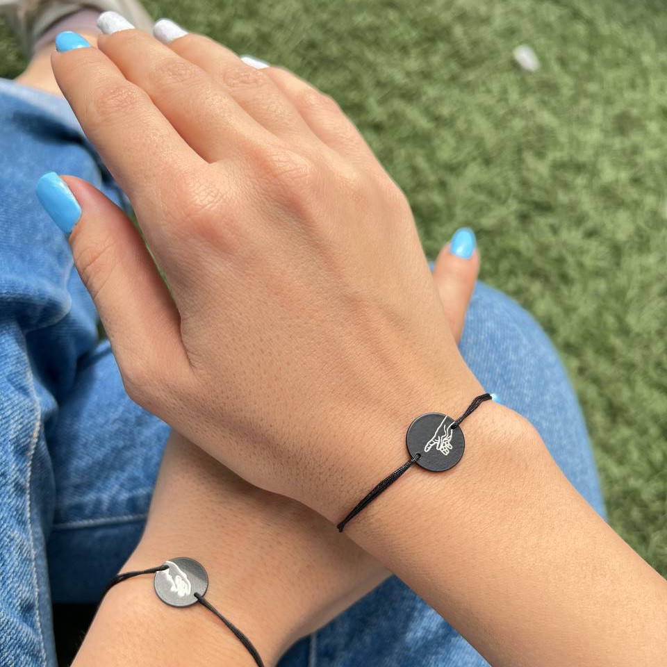 دستبند مدل دوستی طرح دست مجموعه 2 عددی