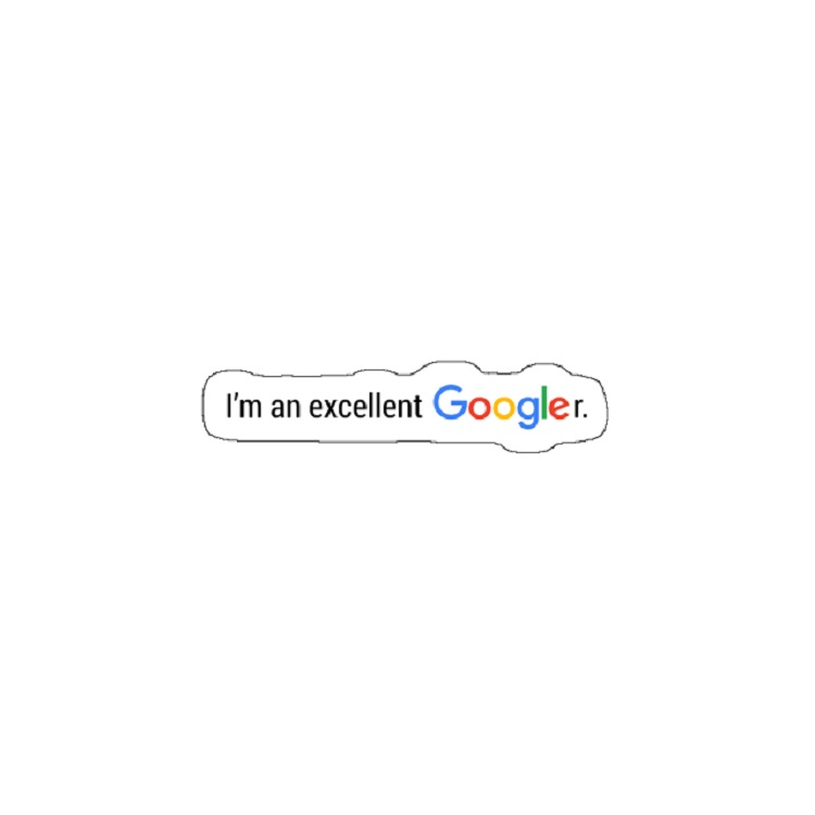 استیکر لپ تاپ مدل I am an excellent Googler
