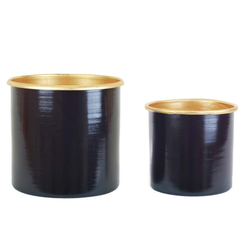 گلدان مدل استوانه فلزی مجموعه 2 عددی گلدان مدل استوانه فلزی مجموعه 2 عددی