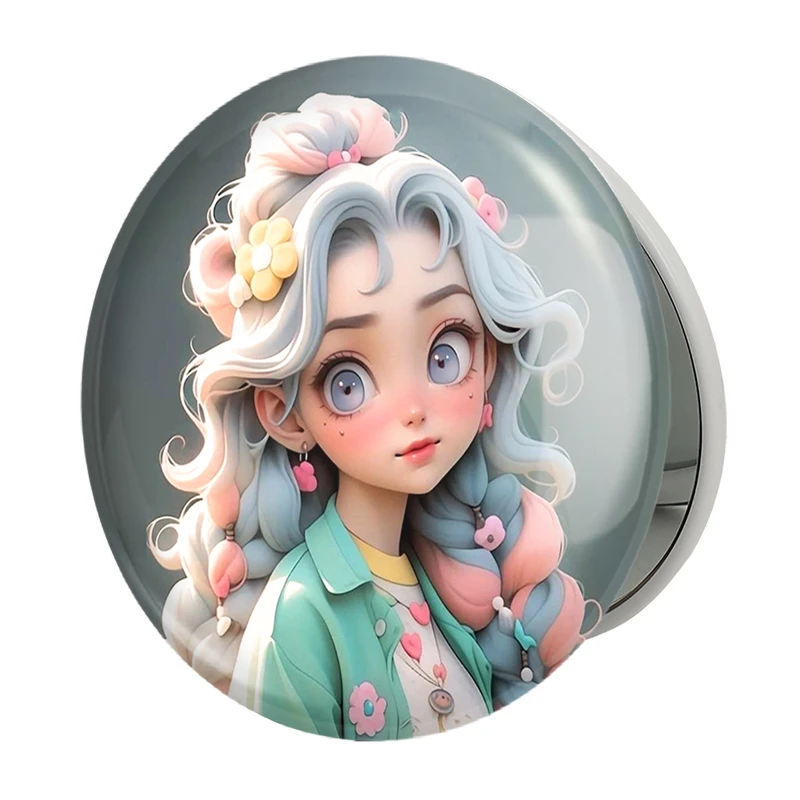 آینه جیبی خندالو طرح دخترانه مدل تاشو کد 28820