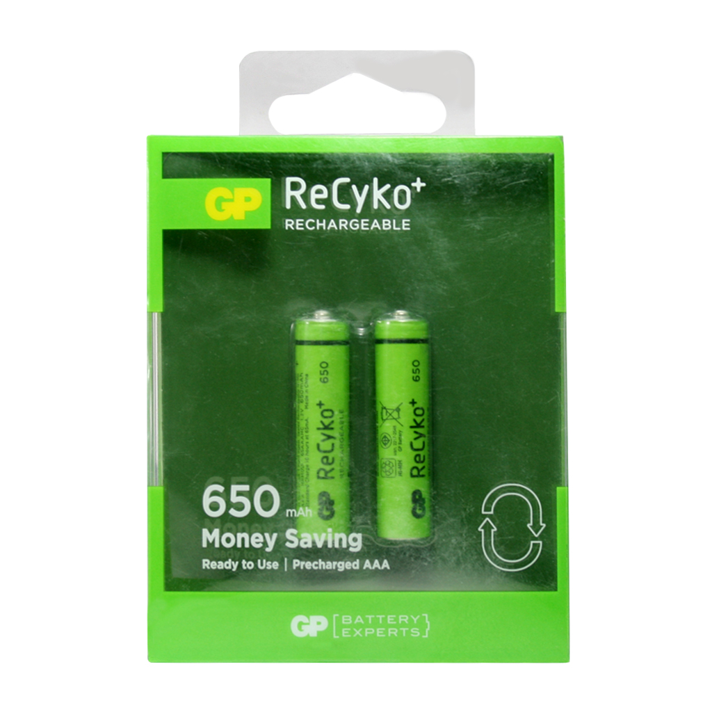 باتری نیم قلمی قابل شارژ مدل ReCyko Plus 650 بسته 2 عددی
